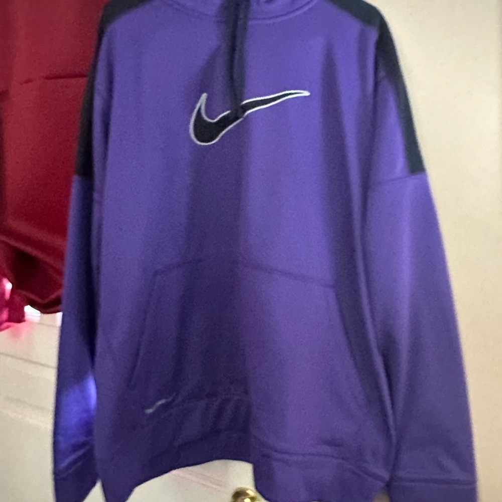 XL Nike Purple and Black Men's Hoodie Sweatshirt